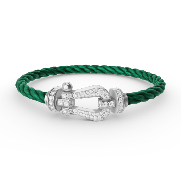 [CLOVER JEWELRY]FORCE LARGE HORSESHOE FULL DIAMOND BRACELET SILVER