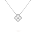 [Camiery] VA CLOVER 15MM DIAMOND WHITE GOLD NECKLACE