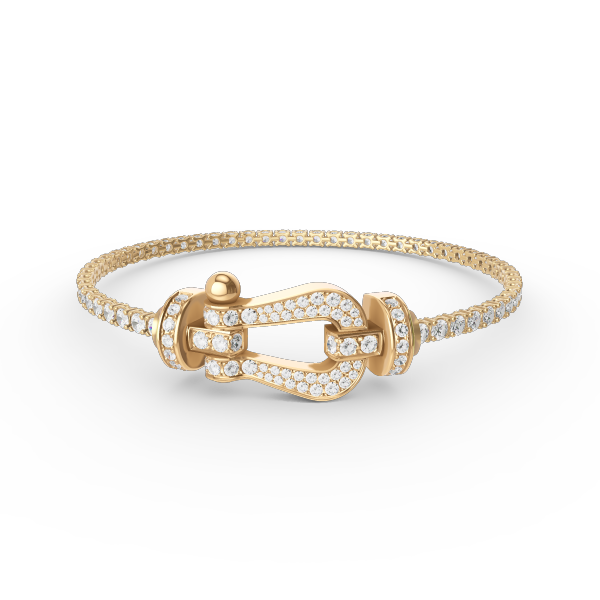 [Camiery]FORCE  LARGE HORSESHOE FULL DIAMOND TENNIS BRACELET